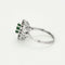 Bague 53 Bagur marguerite or blanc, émeraude et diamants 58 Facettes EPI10662