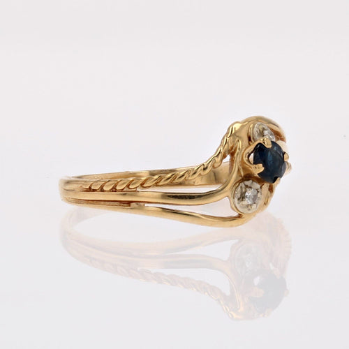 Bague 54 Bague saphir diamants moderne 58 Facettes 21-675A