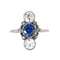 Bague 53 Bague or gris, saphir et diamants 58 Facettes LJ2