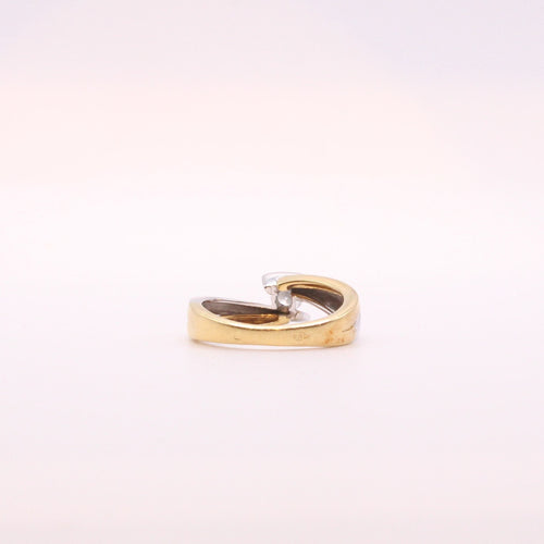 Bague Bague Solitaire Diamant 0.3 carat or jaune et blanc 18k 58 Facettes