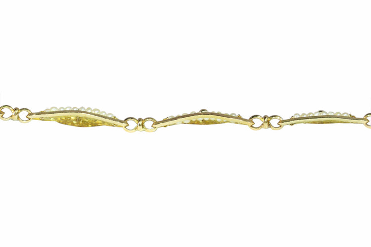 Collier Une cascade de nœuds : collier victorien en or et perles 58 Facettes 24086-0039