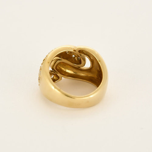 Bague 52.5 Bague en or jaune et diamants 58 Facettes PER0198