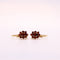 Boucles d'oreilles Boucles d’oreilles Fleurs de Grenats, or jaune 58 Facettes
