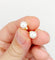 Boucles d'oreilles Puces d'oreilles or rose, perle de culture (circa 1900) 58 Facettes A05944