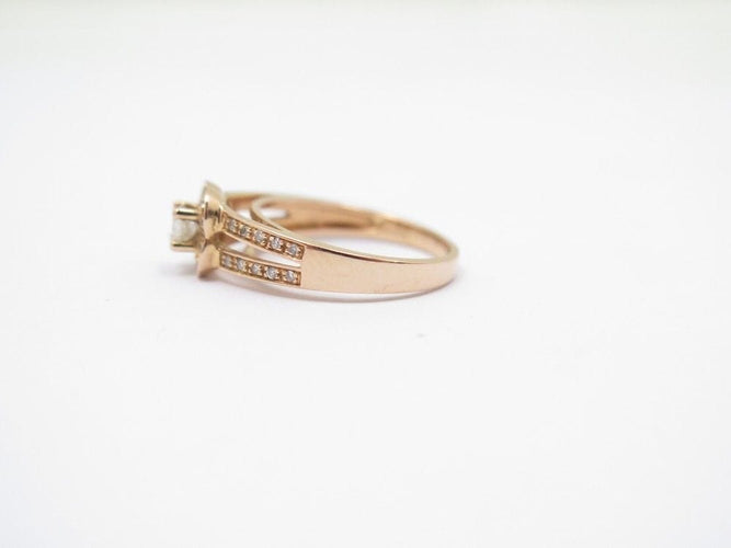 Bague 51 bague MAUBOUSSIN solitaire chance of love n2 or rose & diamants 58 Facettes 259528