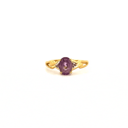 Bague 48 Solitaire Or Jaune & Améthyste 58 Facettes 41-GS34637