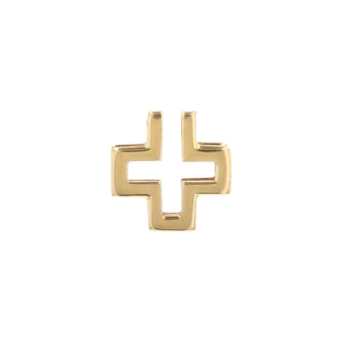Collier Croix grecque ajourée or jaune 58 Facettes 24-327D