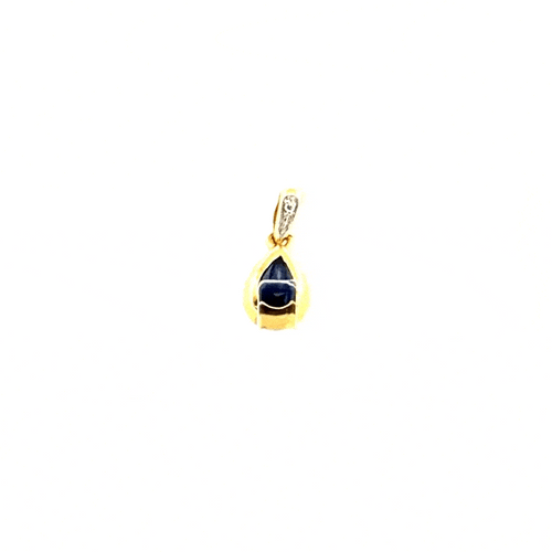 Collier Pendentif Goutte - Topaze & Diamant 58 Facettes