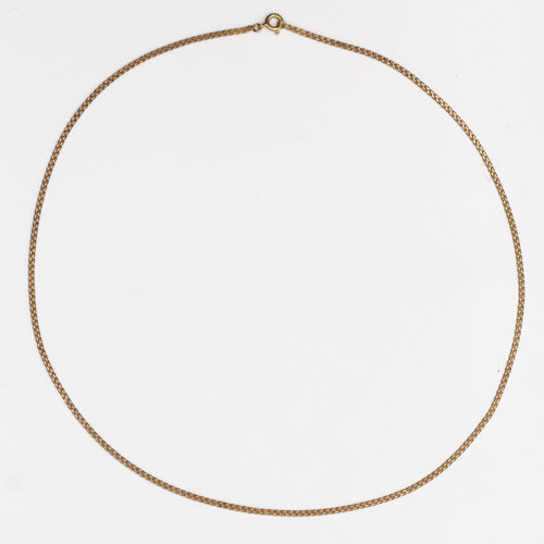 Collier Chaine or jaune maille jaseron double ancienne 58 Facettes 24-235