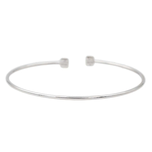 Bracelet Dinh Van Bracelet Jonc Le Cube Or blanc Diamant 58 Facettes 3515983CN