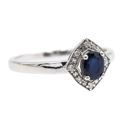 Bague 53.5 Bague Or blanc Saphir 58 Facettes 3029956CN