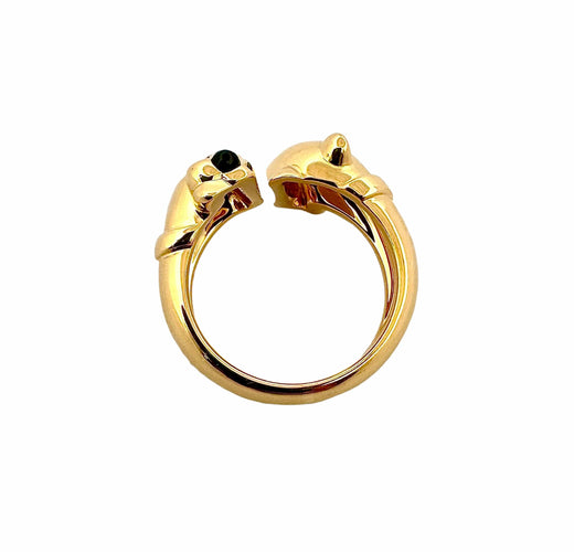 Bague Cartier - Bague Panthère or jaune émeraudes et onyx 58 Facettes
