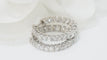 Boucles d'oreilles Boucles d'oreilles créoles or blanc et diamants 58 Facettes F4883
