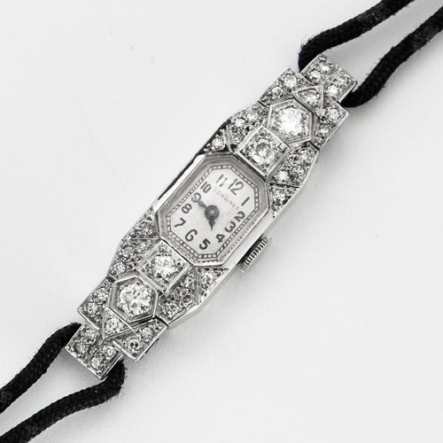 Montre LONGINES - Montre Bijou Art Déco Platine et diamants 58 Facettes GS12