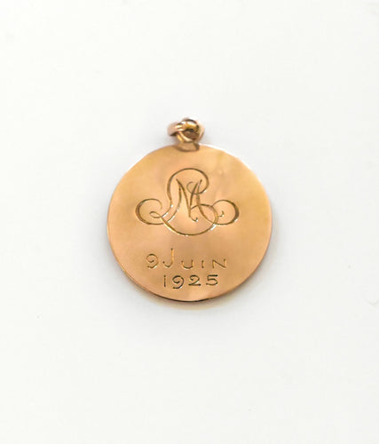 Pendentif Médaille Vierge Marie Or Rose 58 Facettes