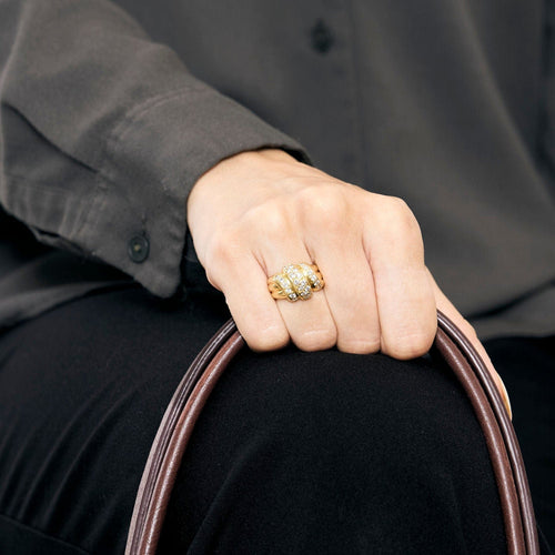 Bague 47 Bague en or jaune 18K 58 Facettes ALE42762