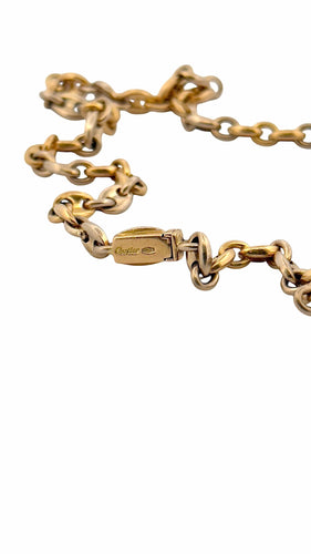 Collier Chaîne en or vintage Cartier maille grain de café 58 Facettes
