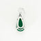 Pendentif Pendentif or blanc et émeraude taille poire 58 Facettes 250093