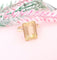 Bague 59.5 Bague Citrine rectangulaire à pans coupés Or Jaune 18 K 58 Facettes AA 1578