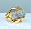 Bague Importante bague or jaune sertie de 33 diamants, vers 1960 58 Facettes AB391
