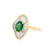 Bague 52 Bague "Jupe", or jaune, diamants, émeraude. 58 Facettes 35221