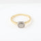 Bague 57 Bague bicolore en or jaune et blanc 18 carats et diamants de 0,25 carat 58 Facettes 129605A