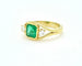 Bague Bague en or jaune ornée d'une émeraude de Zambie de 1,38 carat et de diamants 58 Facettes 10519