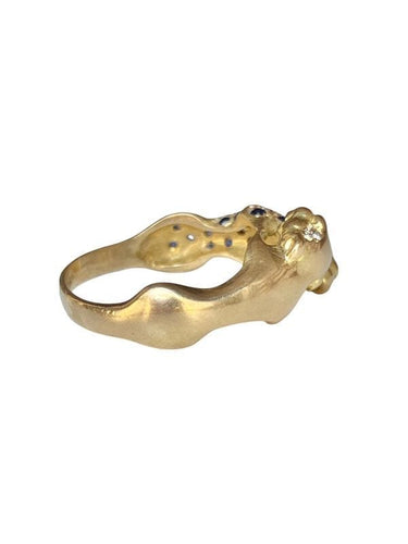 Bague 54 Bague en or jaune saphirs diamants 58 Facettes