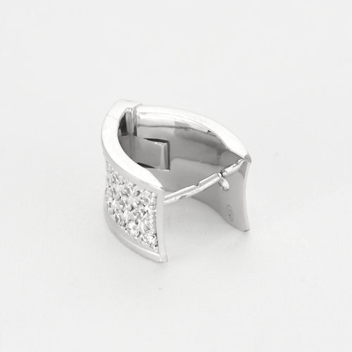 Boucles d'oreilles Boucles d'oreilles en or blanc et diamants 58 Facettes RAM3127