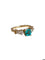 Bague 51.5 Bague vintage or jaune sertie d'une émeraude et de diamants 58 Facettes