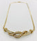 Collier Ravissant collier or jaune et diamants entrelacés. 58 Facettes