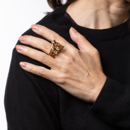 Panthere de Cartier Ring 18k Yellow Gold Sz 6.25 53 Estate Signed Jewelry 58 Facettes G13873