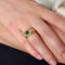 Bague 53 Bague godronnée or jaune émeraude 58 Facettes REF2575-343