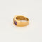 Bague 54 Bague jonc or jaune et améthyste 58 Facettes CHAL01992