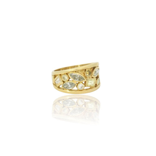 52 Vintage Tutti Frutti diamond ring 58 Facettes