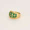 Bague 52 Bague bandeau or jaune, émeraudes et diamants 58 Facettes CRE0041