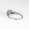 Bague 56 Bague Art déco vintage en or blanc 14 carats avec diamants et émeraude 58 Facettes G13877