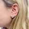 Boucles d'oreilles Boucles d'oreilles Chopard "Happy Diamonds" or blanc, diamants. 58 Facettes 34188