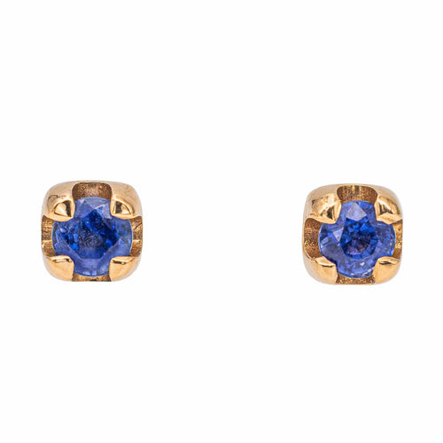 Boucles d'oreilles Boucles d'oreilles Puces Or rose Saphir 58 Facettes 3089047CN