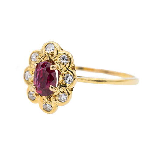 Bague 60 Bague Pompadour Or jaune Rubis 58 Facettes 2833445CN
