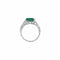 Bague 51 Bague Art Nouveau en or blanc avec émeraude et diamants. 58 Facettes