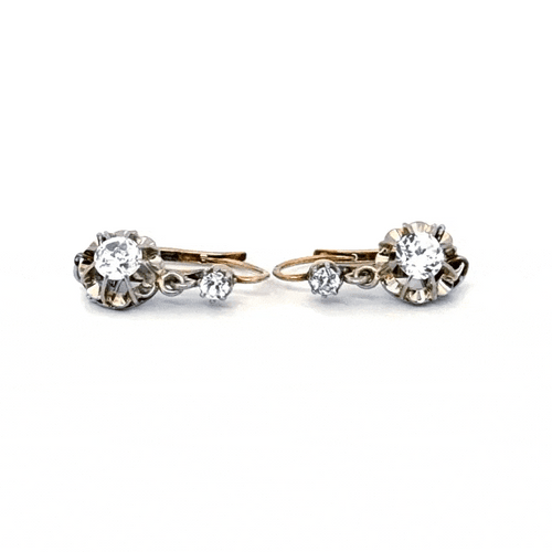 Boucles d'oreilles Dormeuses Or Jaune 18k & Diamants 58 Facettes 2- BOF1 -GS37044