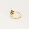 Bague 55 Bagur or jaune, saphirs roses et diamants 58 Facettes ALB1643