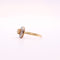 Bague Bague rosace de diamants avec perle fine début 1900 or jaune 58 Facettes 485