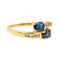 Bague 50 Bague Toi & Moi Or jaune Saphir 58 Facettes 2947545CN