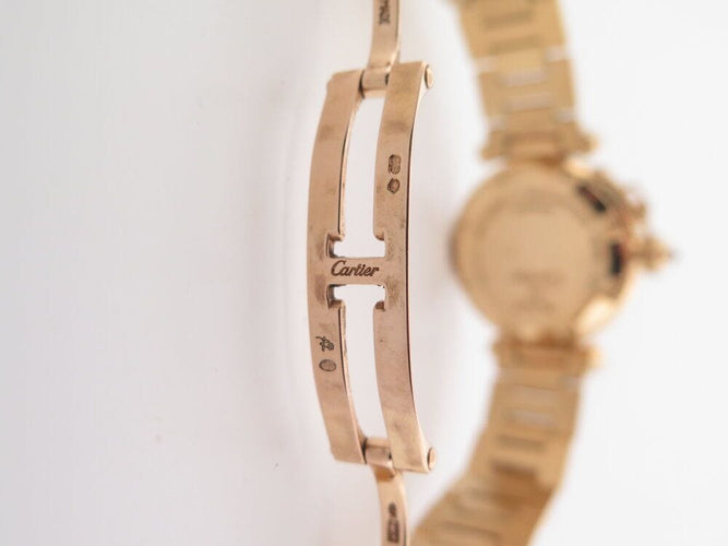 Montre montre CARTIER pasha or jaune diamants automatique 58 Facettes 264712