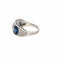 Bague Bague en filigrane avec plaque diamant saphir naturel certifiée Art Déco de 4,10 carats 58 Facettes