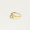 Bague 49 Bague solitaire or jaune et aigue marine 58 Facettes VAN01622