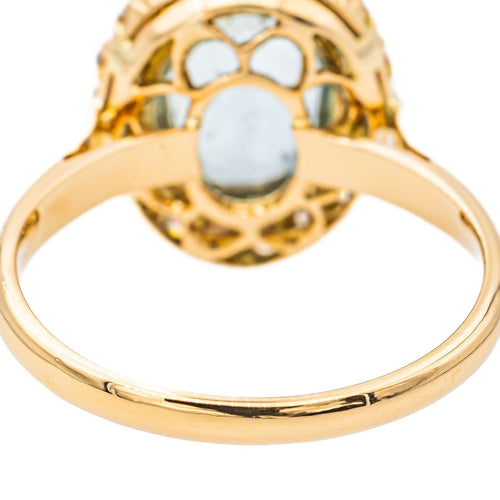 Bague 55 Bague Pompadour Or rose Aigue Marine 58 Facettes 3357371CN