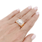 Bague 58 Bague tank or rose, blanc et diamants. 58 Facettes 34324